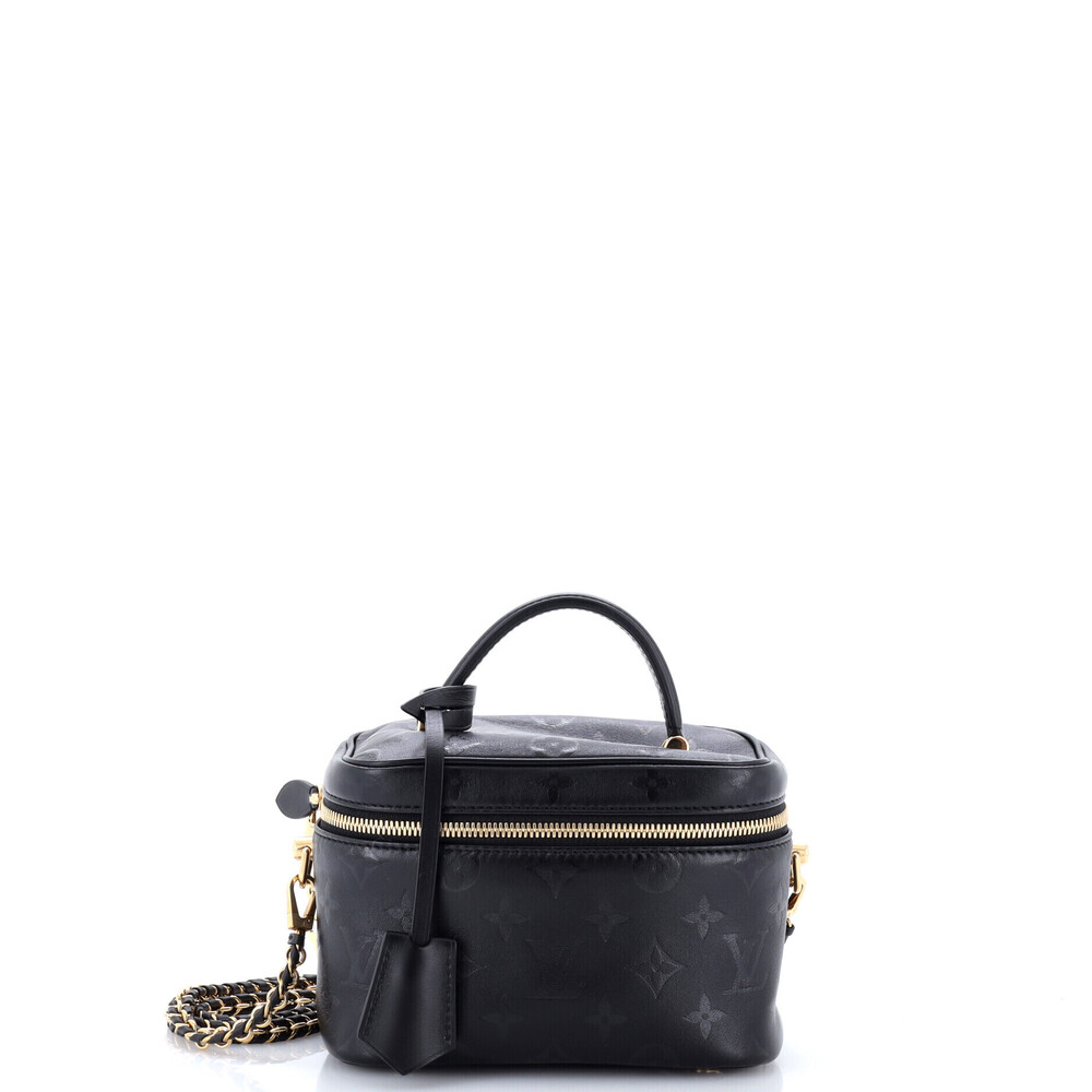 Louis Vuitton PM Vanity Handbag Monogram Ink Embossed Lambskin